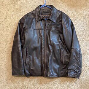 Claiborne Men's Lambskin Leather Coat, Excellent, Size Large